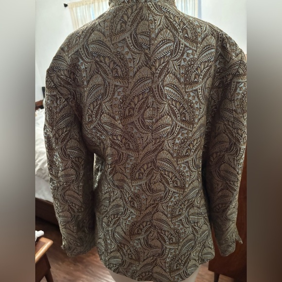 Chico’s leopard paisley jacket blazer 0 / 4/S - Picture 4 of 6